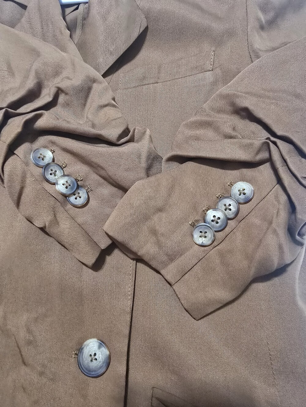 Veronica Beard Rupert Blazer Brown Lyocell 3/4 Sleeve Tailored Jacket Size 4 - Picture 9 of 14